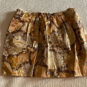 SEE by CHLOE gorgeous metallic gold skirt Sz 12